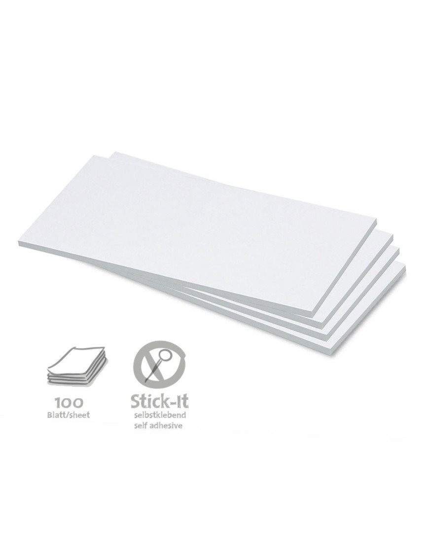 100 Cartes rectangulaires Stick-It , couleur unique