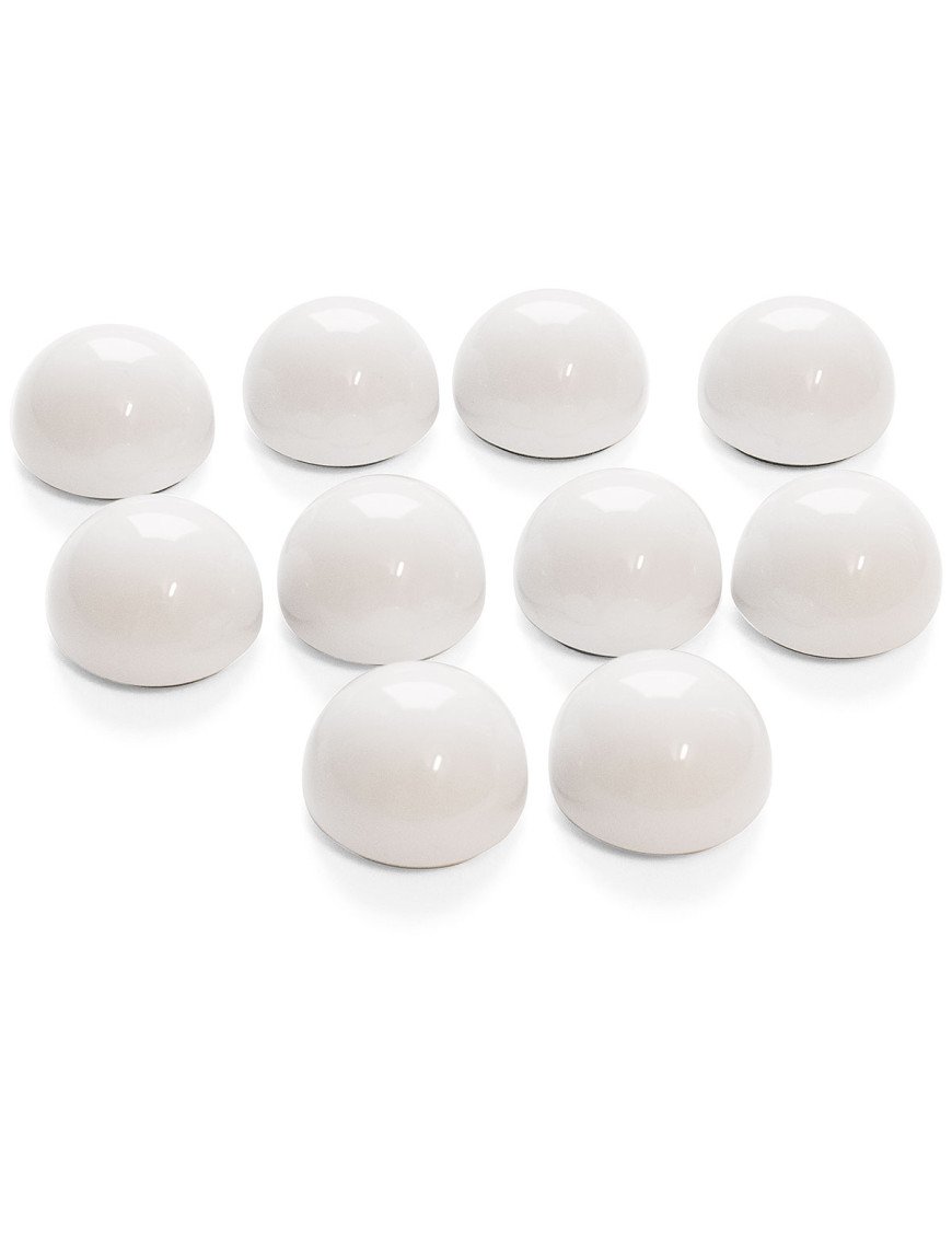 Aimant boule Ø 30 mm – blanc, lot de 10