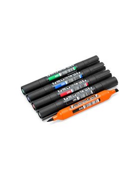 Neuland TwinOne®, pointe biseautée et pointe pinceau, 5/sets