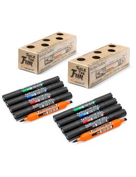 Neuland TwinOne®, pointe biseautée et pointe pinceau, 10/sets