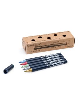 Neuland FineOne® Metallic, plume ronde 1 mm – 5 jeux/couleurs