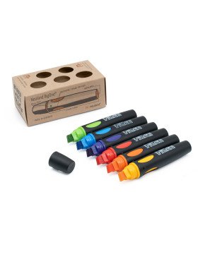 Neuland BigOne®, pointe biseautée 6-12 mm, pack de six No. 29 Rainbow