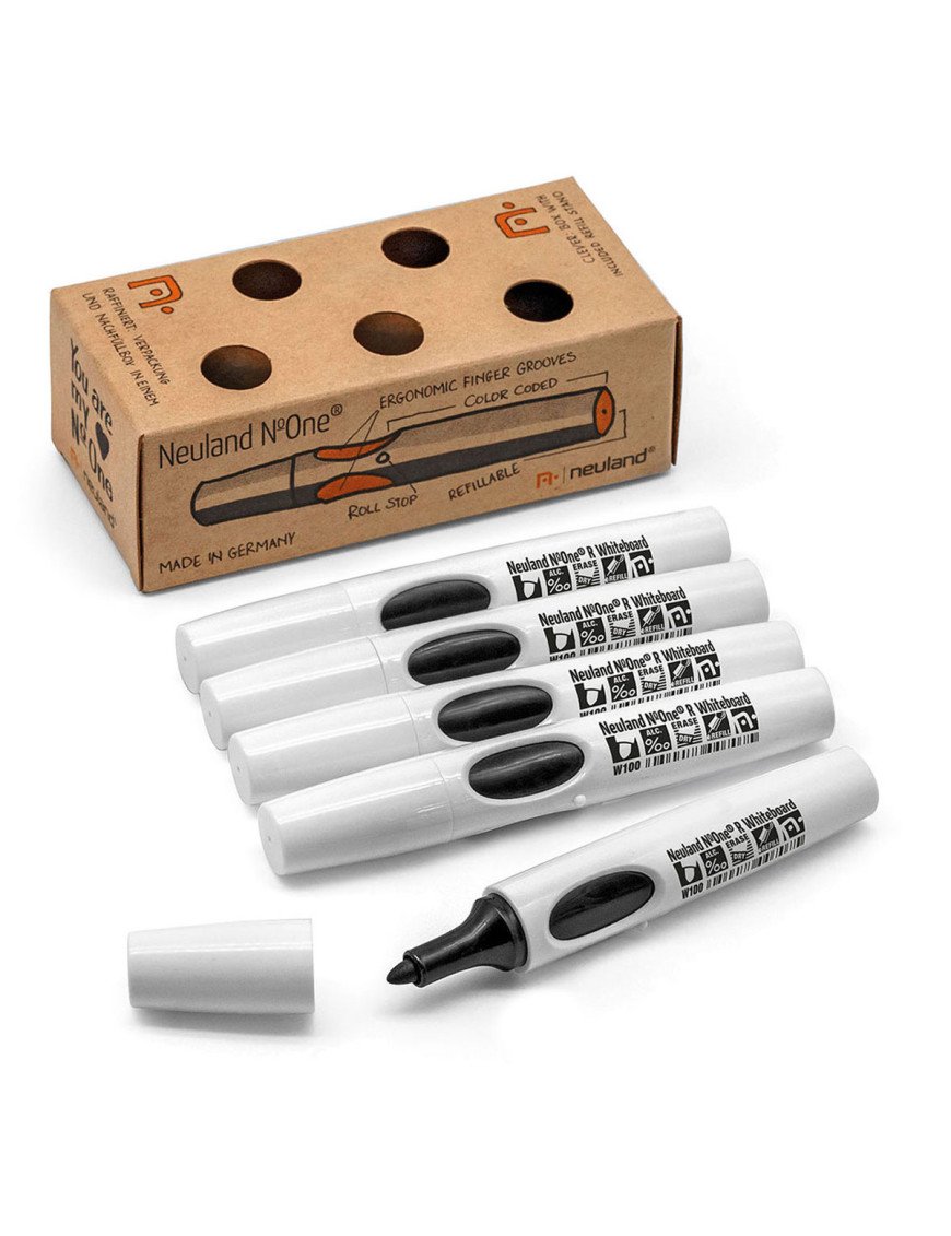 Neuland No.One®, pour tableau blanc, pointe ronde, 2-4 mm - lot de 5