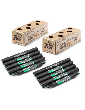 Neuland TwinOne®, pointe biseautée et pointe pinceau, 10/sets