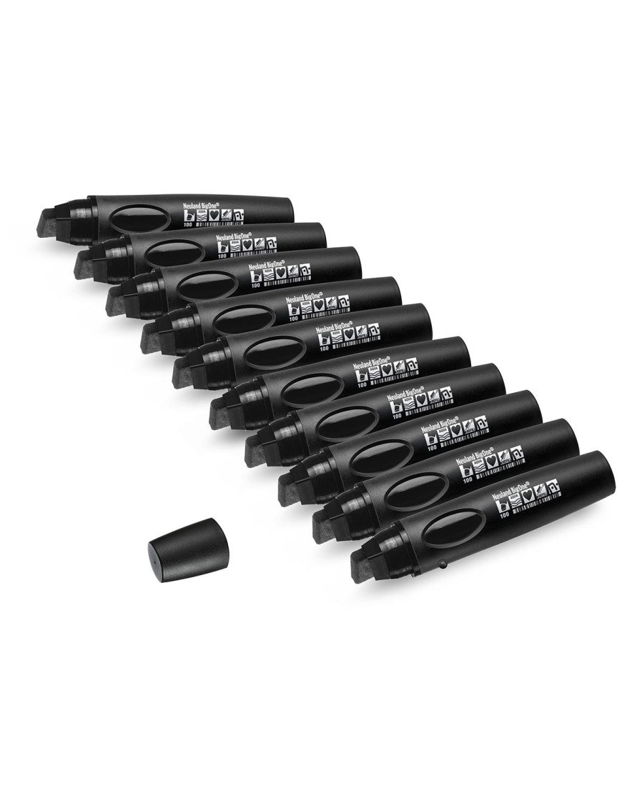 Marqueurs de modération Neuland BigOne® à pointe biseautée – Jeu universel de 10 pièces