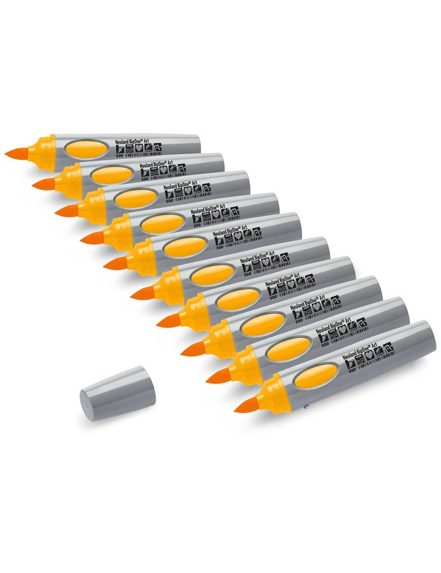 Coffret Neuland BigOne® Art Uni, lot de 10 marqueurs Facilitation, pointe pinceau 2-15 mm