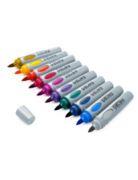 Coffret de 10 marqueurs artistiques Neuland BigOne®, pointe pinceau 2-15 mm