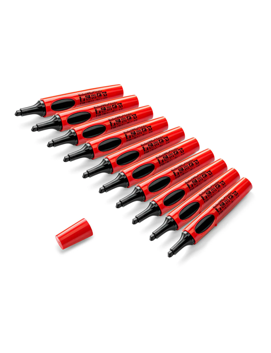 Marqueur permanent Neuland No.One® Estatics à pointe biseautée 2–6 mm, paquet de 10
