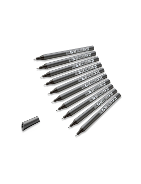 Neuland FineOne® Sketch, feutres fins résistants aux bavures 0,3 ; 0,5 et 0,7 mm – Lot de 10