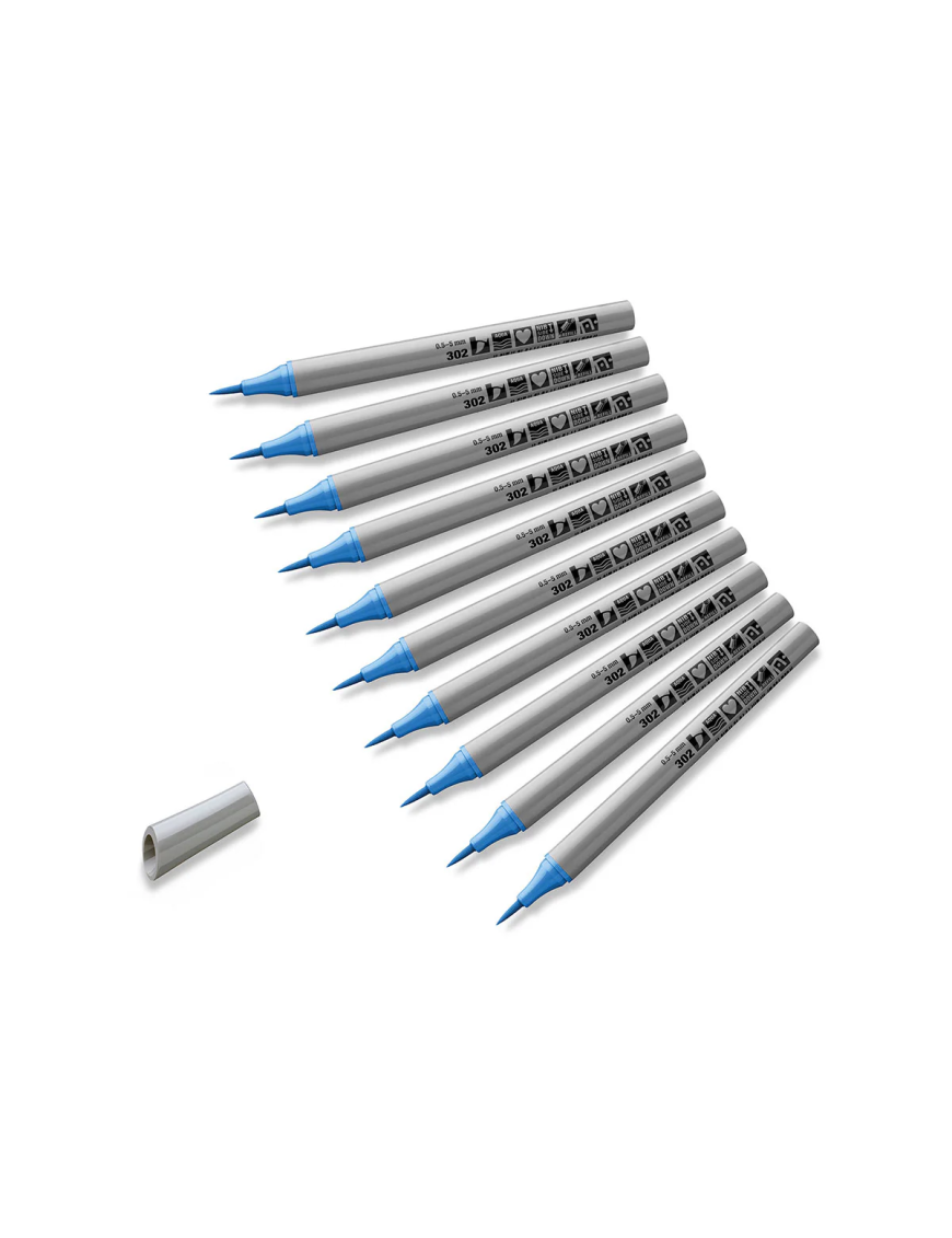 Feutres fins Neuland FineOne® Art, pointe pinceau 0,5-5 mm - Lot de 10
