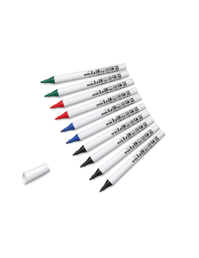 Feutre fin Neuland FineOne® pour tableau blanc, pointe ronde 1 mm – lot de 10 couleurs