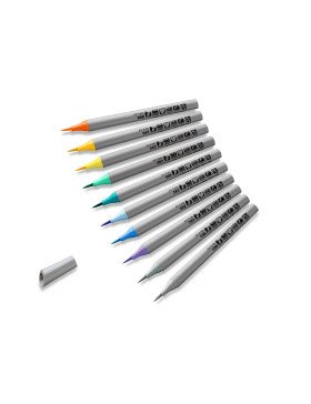 Feutres Neuland FineOne® Art Fineliner, pointe pinceau 0,5-5 mm - lot de 10 couleurs